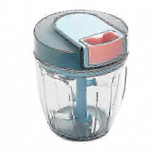 Mini mixeur multifonction 900 ml avec presse-ail intégré, bleu ou rose
