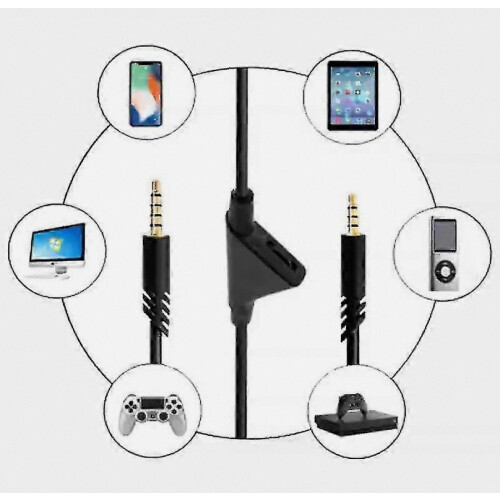 Replacement Audio Cord Compatible With Astro A10 A30 A40 Headset With Volume Control Function, 2m/6.5ft 2
