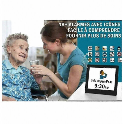 Ψηφιακό Ρολόι Ημερολόγιο 7" Όλα-σε-Ένα με Ημερομηνία και Ώρα, Ρολόι Alzheimer για 1