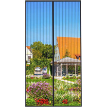 Black Mosquito Net Magnetic Door 120x220cm, Anti Fly Curtain Self Closing Adhesive Net, Easy to Use and Store, Great Value for Everyday Use
