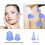 Zk-7 Vacuum Cups + Massage Roller Silicone Massage Cupping Set Blue 3