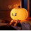 Pumpkin Shaped Silicone Night Light, Portable Touch Timer Warm LED for Kids 5