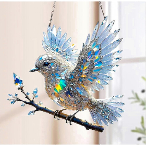 Στολίδι από βιτρό Crystal Sky Bluebird 20 εκ. 1