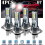 4pc H7 LED headlight bulbs 6000K white super bright 220W high low beam-MEINI 4