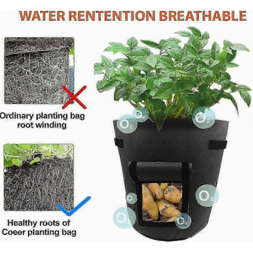 2-pack 10 Gallon Plant Grow Bag Window Covers 1