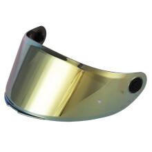 (golden) Replacement Motorcycle Helmet Visor, Iridium Revo Anti‑UV Scratch Resistant Helmet Shield Lens