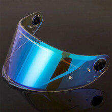 (REVO blue-clear) Replacement Motorcycle Helmet Visor, Iridium Revo Anti‑UV Scratch Resistant Helmet Shield Lens