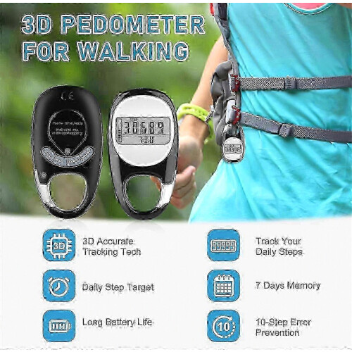 Step Counter for Walking with 3D Tracking for Steps, Miles, and Distance 2