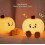 Pumpkin Shaped Silicone Night Light, Portable Touch Timer Warm LED for Kids 2