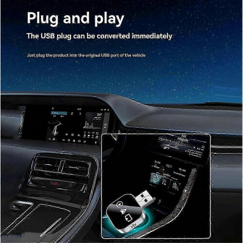 Ασύρματος προσαρμογέας Carplay 3 σε 1, USB Dongle, Ενσύρματη σύνδεση σε ασύρματο Carplay, 2