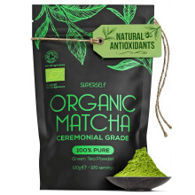 SuperSelf Organic Matcha Green Tea Powder Ceremonial Grade 120g