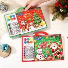 (C) Christmas Kids Coloring Book Set, Art Drawing & Doodle Book for Boys Girls, Safe Non-Toxic Holiday Gift