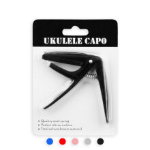 (Dark blue) Ukulele Capo for Soprano Concert Tenor - 4-String Uke Transpose Clamp, Lightweight Zinc Alloy Spring Capo, One-Hand Quick Release