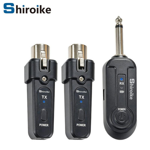 Wireless Mic System for Guitar & Dynamic Mic, XLR Wired-to-Wireless Transmitter Receiver