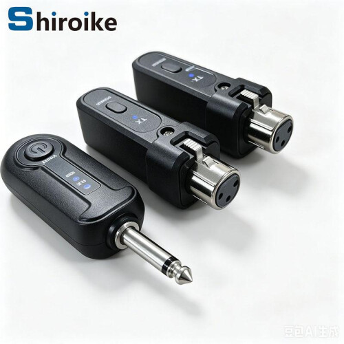 Wireless Mic System for Guitar & Dynamic Mic, XLR Wired-to-Wireless Transmitter Receiver 1