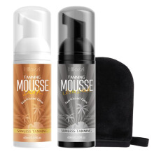 (orange) Bronze Self Tanning Mousse, Waterproof Hydrating Fast Tan Sunless Tanner for Glow