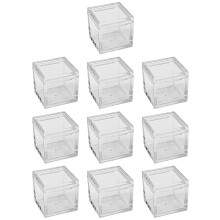 10Pcs Acrylic Box Trays for 0.39Inch 10mm Elements Cubes Clear Case Periodic Table Bracket for Elements Collections