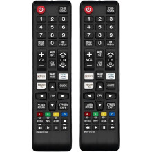 2 un Samsung Universal Comando TV – Samsung TV Remote Replacement com Netflix, Prime Video, Rakuten botões para All Samsung QLED 4K