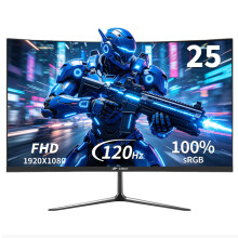 CRUA 24.5 Inch Curved Gaming Monitor 120Hz, Full HD 1080P IPS Display, 1ms MPRT, 3000R Screen, FreeSync, 100% sRGB, HDMI, VESA Mount, Eye Care – PC