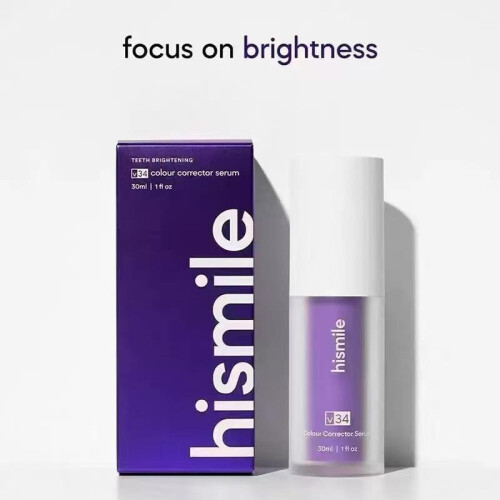 V34 Purple Toothpaste Press-to-Use Dual-Layer Tube for Teeth Cleaning, 1 Pack - HiSmile 1