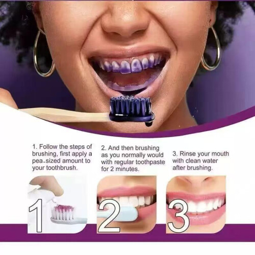 V34 Purple Toothpaste Press-to-Use Dual-Layer Tube for Teeth Cleaning, 1 Pack - HiSmile 2
