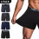 (4pcs, S) 4 Pack Men's Boxer Briefs Mid-Length Solid Color Basic Stretch Cotton Underwear Plus Size 1