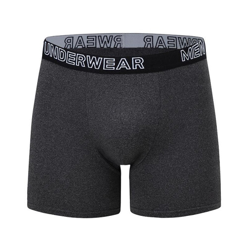 (4pcs, XXXL) 4 Pack Men's Boxer Briefs Mid-Length Solid Color Basic Stretch Cotton Underwear Plus Size 1