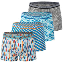(5 pieces of colored ice silk, XS) Men's Boxer Briefs Colorful Sexy Underwear Comfortable Plus Size Casual Sports Trunks Breathable Stretch