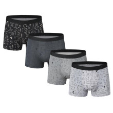 (Oracle 4pcs, M) Men's Plus Size Boxer Briefs Comfortable Loose Breathable Athletic Underwear for Young Men