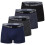 (4PCS, M) Men's Boxer Briefs 4 Pack Solid Basic Athletic Underwear Big & Tall Breathable Trunks  XS-3XL 1