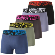 (5PCS, S) 5 Pack Men's Underwear Big & Tall Loose Fit Sports Boxer Briefs Breathable Cotton Trunks Black/Multicolor