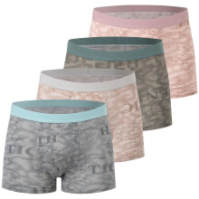 (4pcs, XXL) 4 Pack Men's Boys Boxer Briefs Large Size Printed Casual Fashion Breathable Underwear