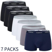 (7pcs, XS) 7 Pack Men's Solid Boxer Briefs Comfortable Breathable Casual Sports Underwear Mixed Colors