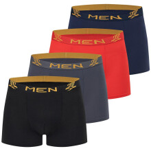 (4pcs, XL) 4 Pack Men's Solid Color Boxer Briefs Comfortable Breathable Fashion Underwear Multi-Color