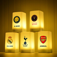 (Real madrid) Real Madrid Atmosphere Light, Football Fan Gift Lamp, Soccer Club Decor Night Light for Bedroom, Collectible Ornament