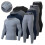(Dark gray, M) Men's Thermal Underwear Set Solid Color Long Johns Warm Base Layer with Cuffs 1