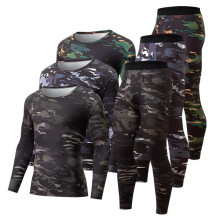 (Green, S) Men's Camo Thermal Underwear Set Winter Fleece Lined Long Johns Casual Loungewear