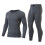 (Navy blue, XL) Men's Thermal Underwear Set Solid Color Long Johns Warm Base Layer with Cuffs 5