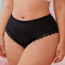 (5pcs, 3XL) Women's Plus Size Underwear Mid Waist Sexy Hipster Comfortable Breathable Lace Panties for Women 5pcs