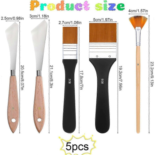 Stainless Steel Palette Knife Set 5Pcs 1