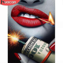 Fire Lip Portrait Diamond Art Kit