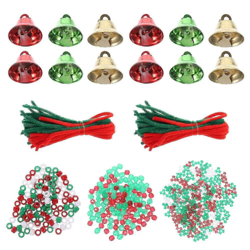 Christmas Beads Ornament for DIY Projects 1Set Plastic Jewelry Bells