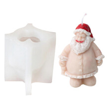 (get sock santa) Silicone Molds Candle Making Moulds Silicone Craft Moulds Santa Claus Series Ornament Moulds Silicone Texture for Candle