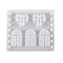 (C Style) Love House Candle Molds Plaster Molds Christmas House Silicone Moulds Epoxy Resins Molds Casting Molds for Candle Making