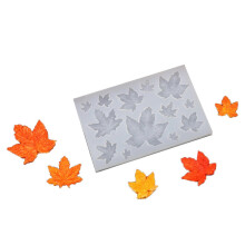 Fall Thanksgiving Theme Silicone Mold Scented Candle Mold Pumpkin Maple-Leaf Fondant Mold Fondant Cake Decoration Molds Clear