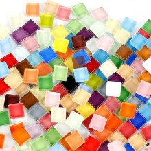 500g Mixed Color Ceramic Mosaic Tiles 1x1cm Square Pieces for DIY Home Decor