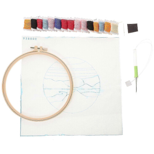 Punch Sewing Kit Needle Tools for Adults Beginner Home Decoration 21.5X20.2CM 1Set 2