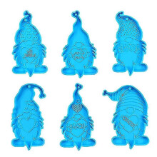(A) 1/6x Keychain Resin Mold Jewelry Epoxy Casting Mold For Diy Craft Xmas Gnome