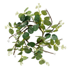 Artificial Eucalyptus Candle Wreath Flower Festival New Year Holiday Party