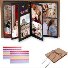 DIY Folding Photo Album Kit Birthday Gift with Photo Corner Mounts For